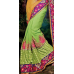 Marvelous Green Colored Embroidered Georgette Net Saree